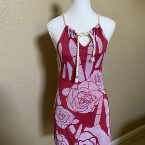 Gypsy 05 Red Halter Sundress Resort Wear